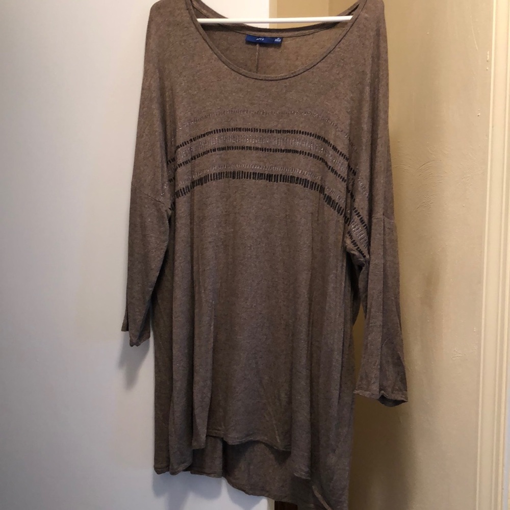 Apt 9 XL Brown Graphic Print Tunic